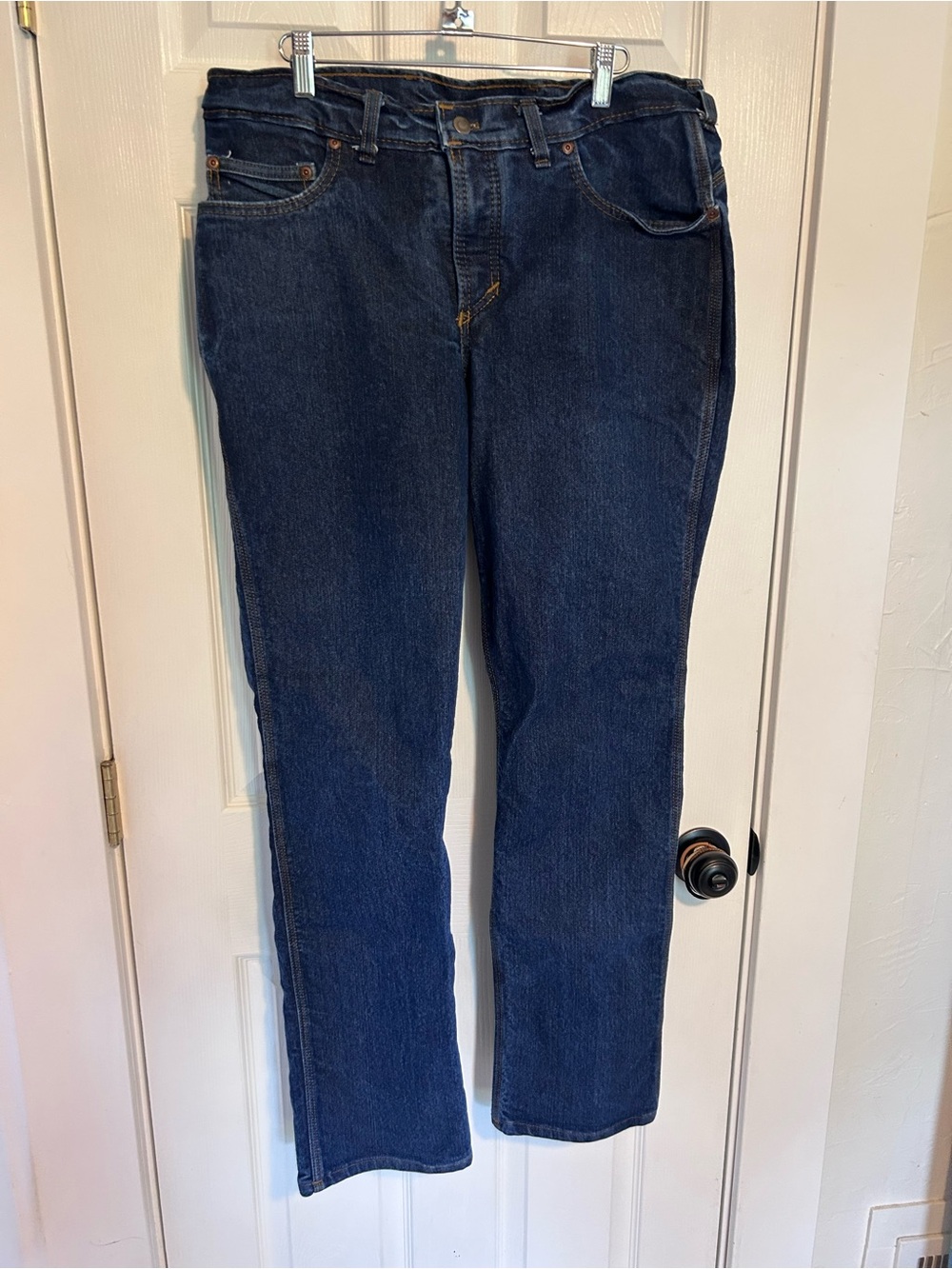 Origin Men's Straight Leg Jeans in Dark Blue Denim